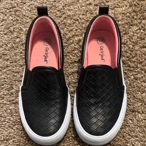 Cat & Jack Black Quilted Slip-On Shoes